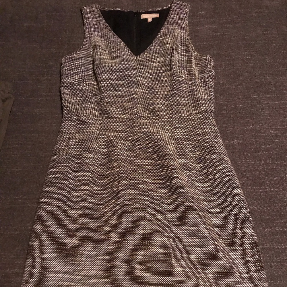 Banana Republic Black and White Tweed Shift Dress
